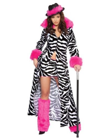 Zebra Pimp Costume For Women Zebra Pimp Costume For Women
