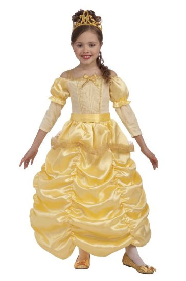 An Elegant Yellow Princess Costume For Children An Elegant Yellow Princess Costume For Children