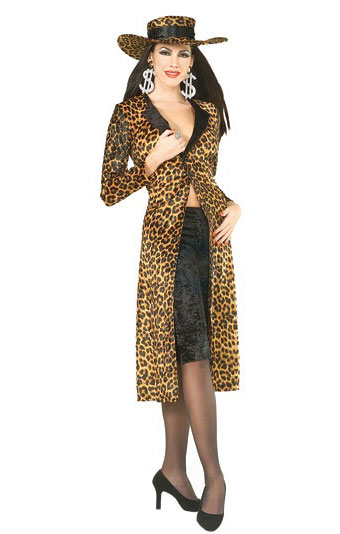 A Leopard Print Pimp Costume For Women