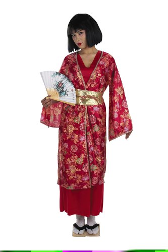 A Red Geisha Costume