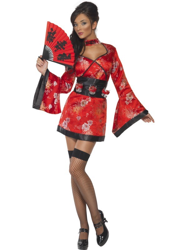 A Sexy Red Geisha Costume