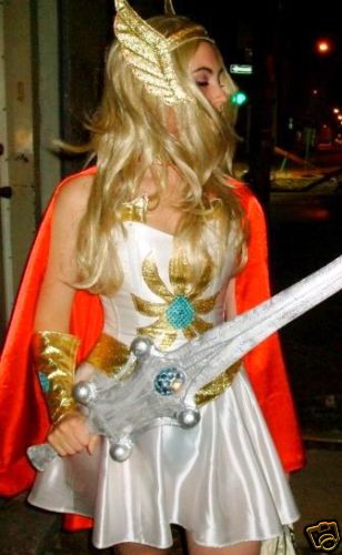 A She Ra Costume With A Large Sword