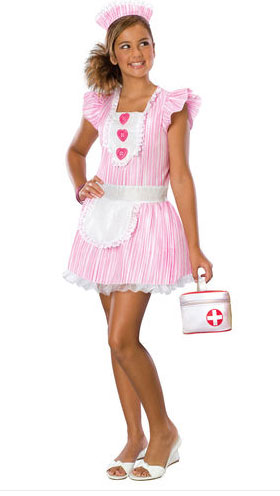 A Teen Candy Striper Costume